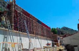 Construcción de muros de contención en Berdejo